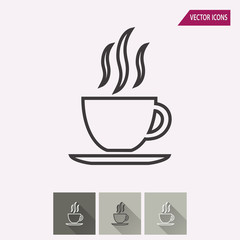 Coffee cup - vector icon.