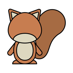 Fototapeta premium cute chipmunk woodland animal vector illustration design