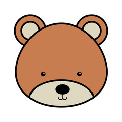 cute bear woodland icon vector illustration design