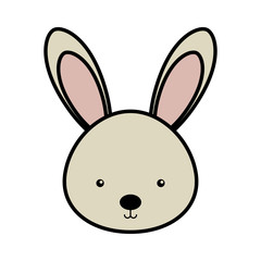 Obraz premium cute rabbit woodland animal vector illustration design