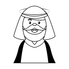 saint joseph manger character vector illustration design