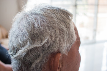 Senior elder man with white hair