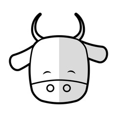 cute ox manger character vector illustration design