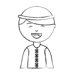 Shepherd manger character icon vector illustration design