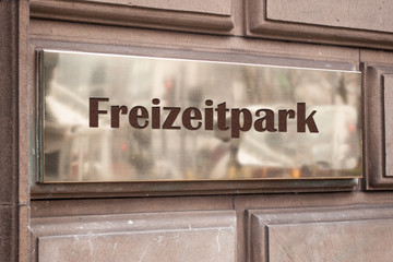 Obraz premium Schild 205 - Freizeitpark