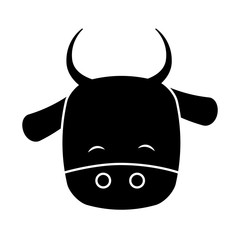 cute ox manger character vector illustration design