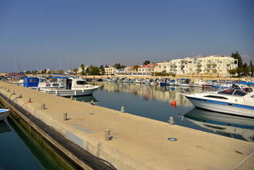 Fototapeta na wymiar Zygi Harbor, Cyprus 