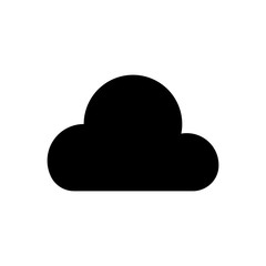 Pictogram cloud icon. Black icon on white background.