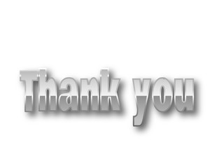 thank you Text for Title or Headline. In 3D Fancy Fun and Futuristic styleWeb