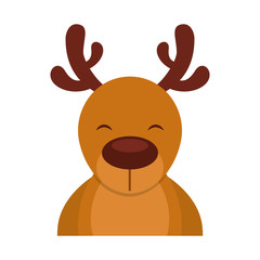 cute deer character icon vector illustration design