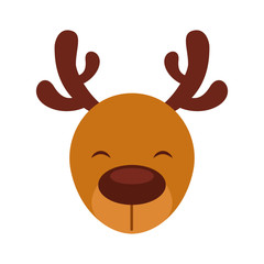 cute deer character icon vector illustration design