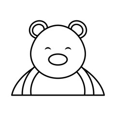 polar bear cute character vector illustration design