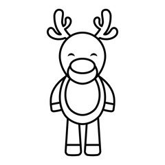 Obraz premium cute deer character icon vector illustration design