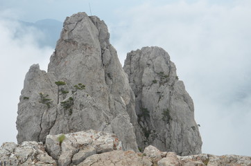 Fog over the rocks of Ai Petri