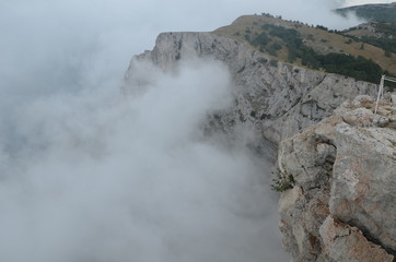 Fog over the rocks of Ai Petri