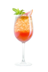 Refreshing cocktail with grapefruit