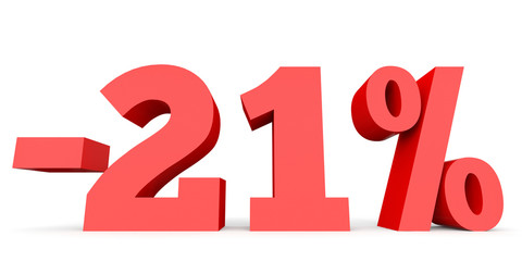 Minus twenty one percent. Discount 21 %.