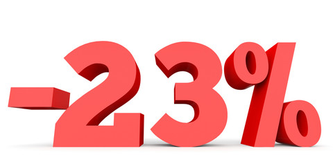 Minus twenty three percent. Discount 23 %.