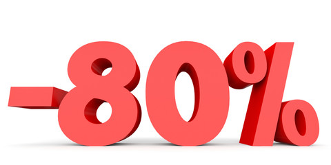 Minus eighty percent. Discount 80 %.