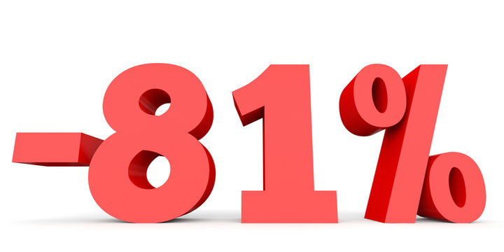 Minus eighty one percent. Discount 81 %.