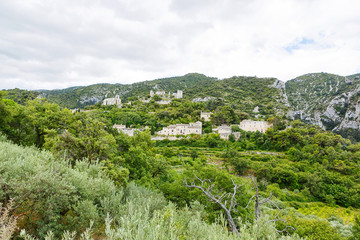 View on Provence village roof and landscape.
