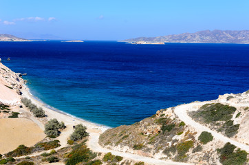 Fototapeta na wymiar Emerald beaches of Greece - Milos island, Cyclades