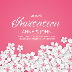 Flower wedding invitation