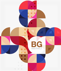 Minimalistic circle composition background