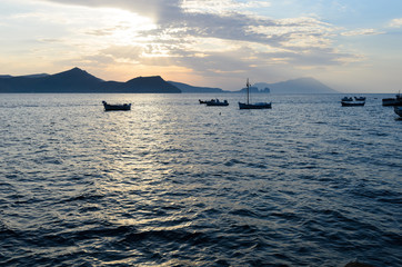 Milos coastline view, Greece