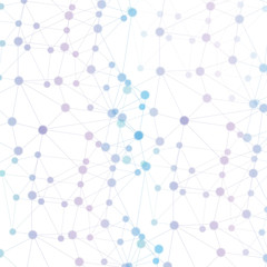 Structure molecule and communication Dna, atom, neurons. Science concept for your design. Connected lines with dots. Medical, technology, chemistry, science background. Vector illustration