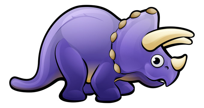 Triceratops Dinosaur Cartoon Character