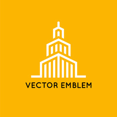 Naklejka premium Vector logo design template - architecture and building sign