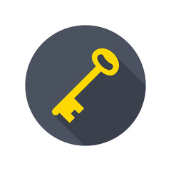 Key flat icon vector