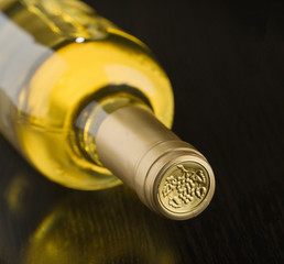 Bottle of dry white wine