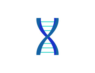 Flat DNA science medical symbol