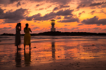 Sunset on the sea at Khao Lak