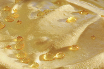 Close up of Meringue (baiser) dessert with sugar drops  French, Swiss, and Italian cuisine