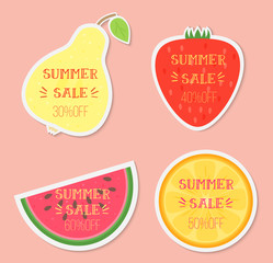 Fruits with summer sale text