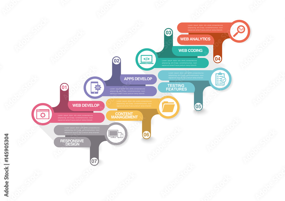 Wall mural web design and development concept