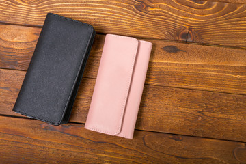 small handbag on wooden table