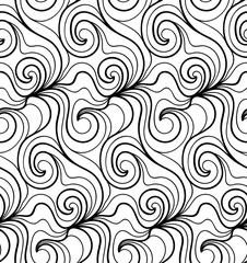 Vector floral background of drawn lines