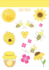 bee and honey elements