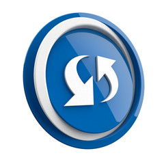 ikona plastikowa 3D niebieskie koło i pierścień