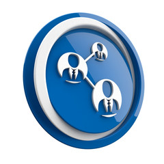 ikona plastikowa 3D niebieskie koło i pierścień