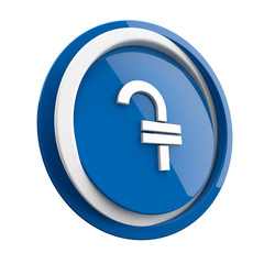 ikona plastikowa 3D niebieskie koło i pierścień