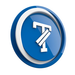 ikona plastikowa 3D niebieskie koło i pierścień