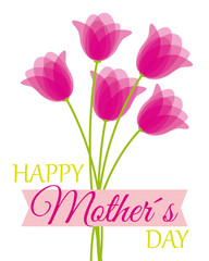 Happy Mothers Day. floral greeting card