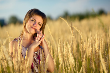 Woman in the grass