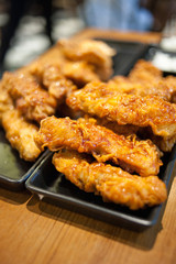 fried chicken with sauce