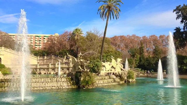 Springbrunnen im Parc de la Ciutadella in Barcelona